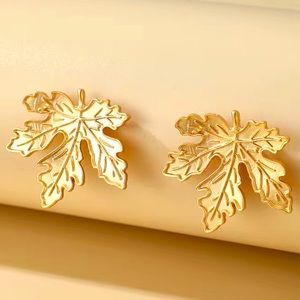 Gold Autumn Leaf Earrings